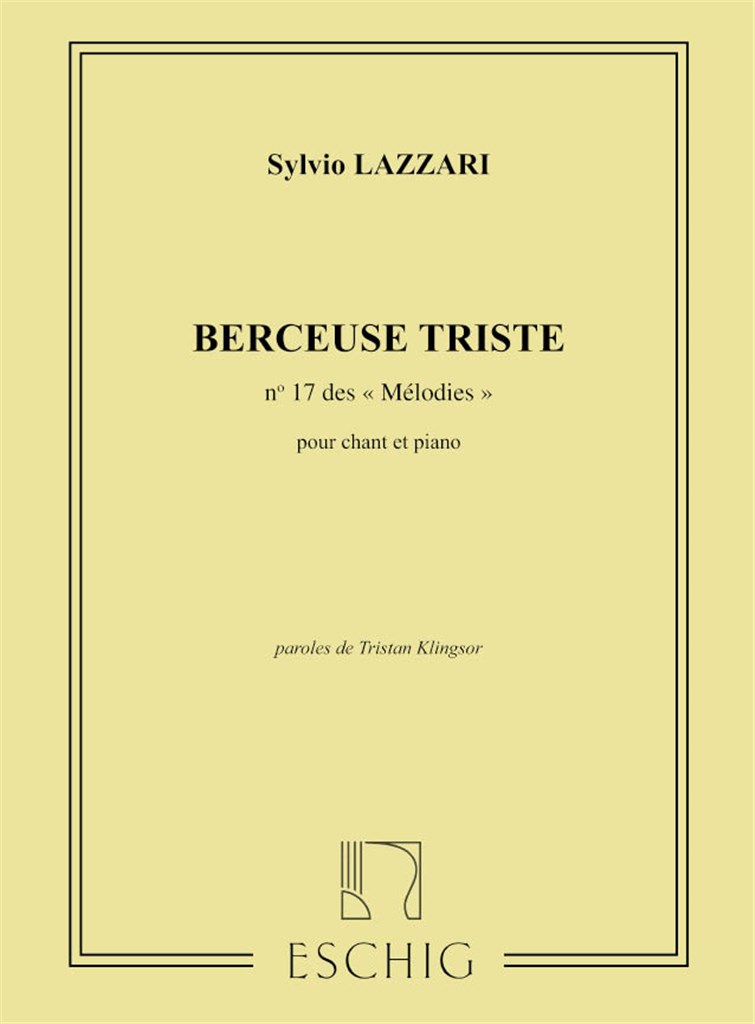 Berceuse Triste Chant-Piano